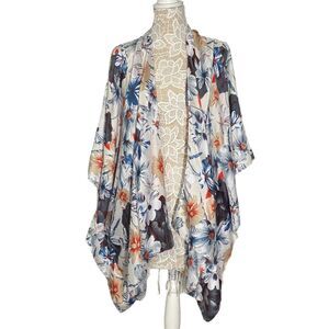 Lane Bryant Women summer Floral Pattern Cardigan, One Size